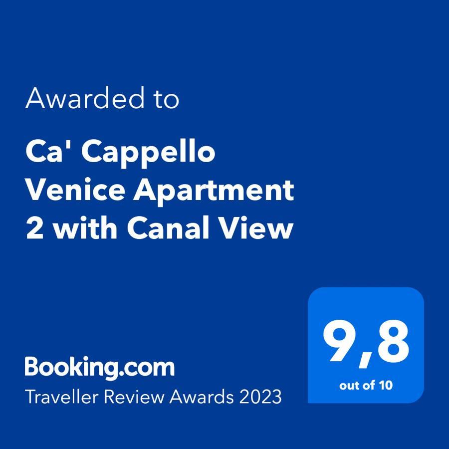 Ca' Cappello Venice Apartment 2 With Canal View Екстериор снимка
